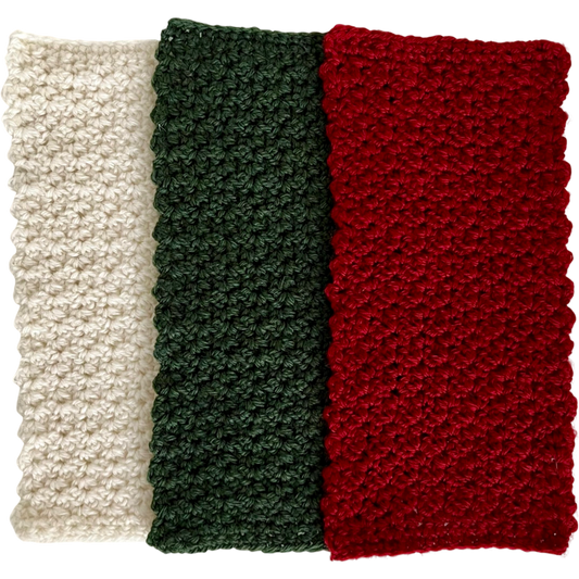 Miniatyr – Virkad matta till dockhus i merinoull, 3 olika färger