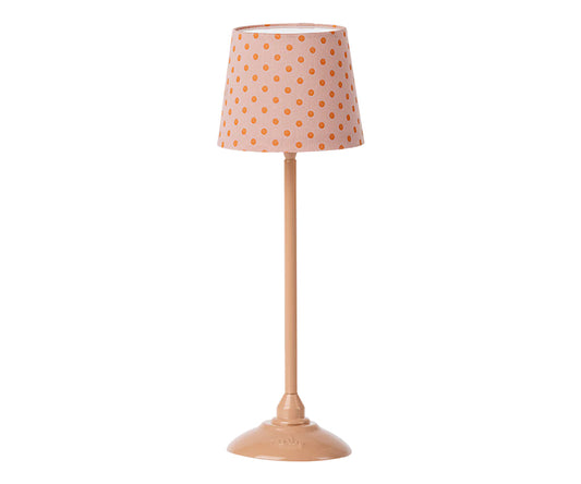 Maileg – Lampa miniatyr rosa dark powder, golvlampa till dockhus