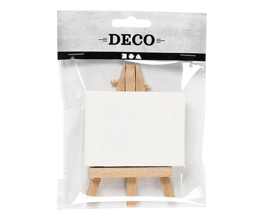Miniatyr – Staffli med målarduk, tavla för dockhus