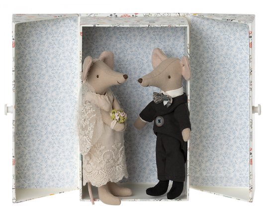 Maileg – Wedding couple in box, wedding mice getting married